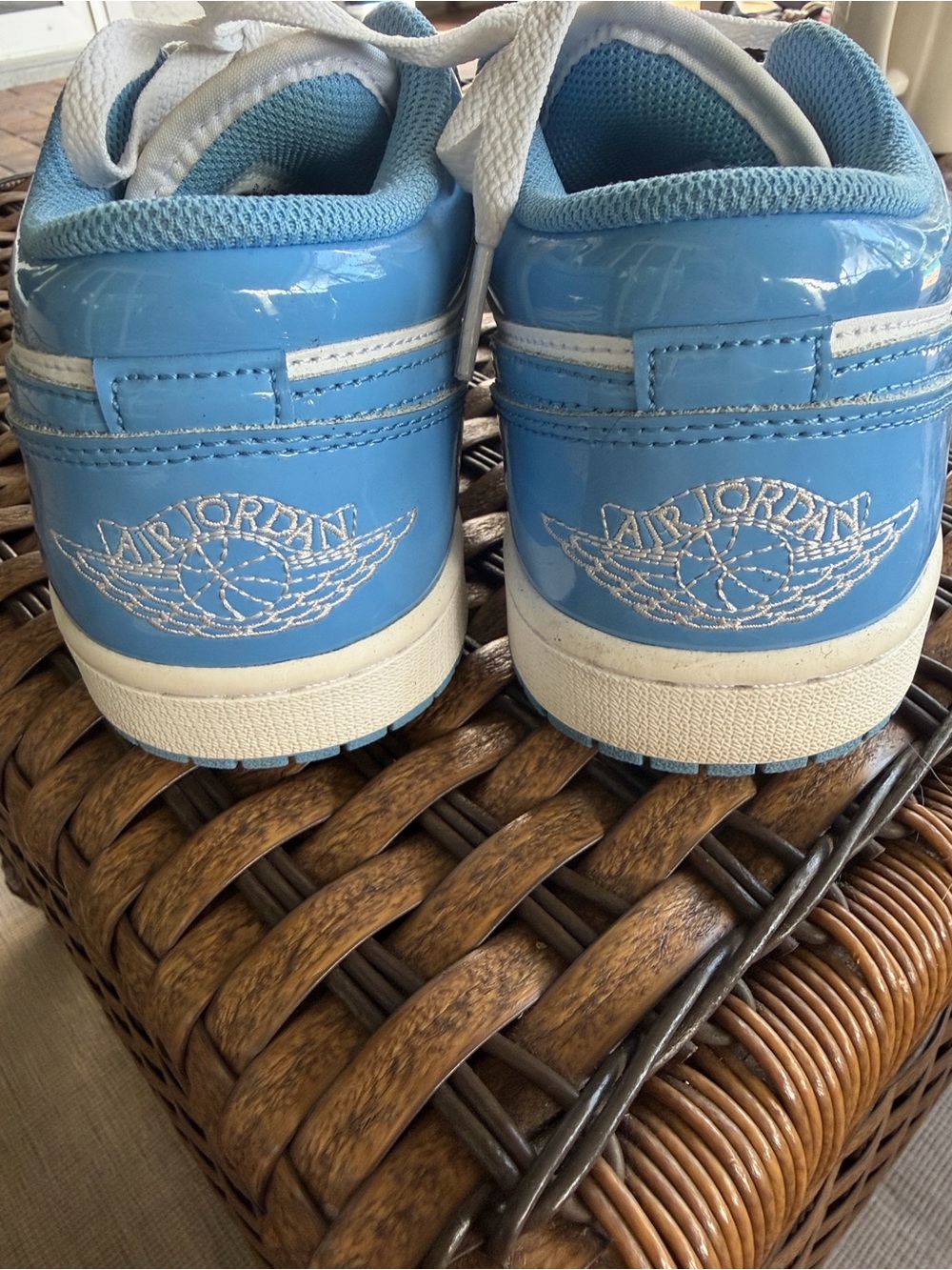 Nike Air Jordan Low-Top Sneakers in Light Blue and White